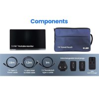 Ekleer 16" Portable Lcd Display Usb Type-C Ink. Travel Pouch