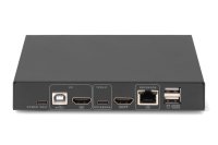 KVM-Switch, 2-Port, 4K30Hz, USB-C/USB/HDMI in,   HDMI out, Netzwerk