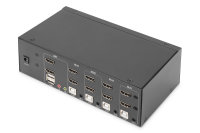 KVM-Switch, 4-Port, Dual-Display, 4K, HDMI®