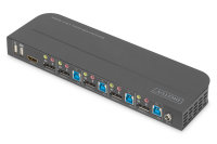 KVM-Switch, 4-Port, 4K60Hz, 4 x DP in, 1 x DP/HDMI out