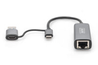 USB Type-C™ Gigabit Ethernet Adapter 2.5G, USB-C™ + USB A (USB3.1/3.0)