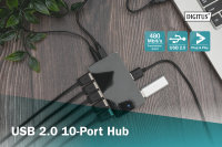 USB 2.0 Hub, 10-Port