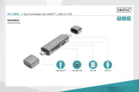 Dual Card Reader Hub USB-C™ / USB 3.0, OTG