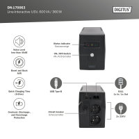 Line-Interactive USV, 600 VA/360 W
