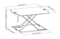 Ergonomischer Steh-/ Sitz- Schreibtischaufsatz