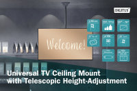 Universal TV-Deckenhalterung mit Teleskop-Höhenverstellung