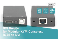 DVI-Dongle für modulare KVM-Konsolen, RJ45 auf DVI