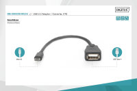 USB-Adapterkabel, OTG, Typ micro B - USB A