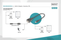 USB-Adapterkabel, OTG, Typ micro B - USB A