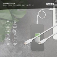 Daten- / Ladekabel, USB-C - Lightning, MFI