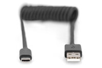 USB 2.0 - USB - A auf USB - C Spiralkabel