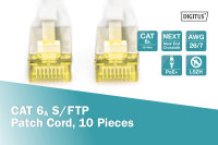 CAT 6A S/FTP Patchkabel, 10 Stück