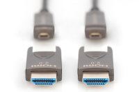 4K - HDMI AOC Hybrid Glasfaserkabel mit 15m abnehmbaren Stecker