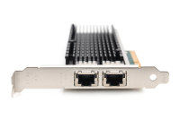 2 Port 10 Gigabit Ethernet Netzwerkkarte, RJ45, PCI Express, Intel Chipsatz