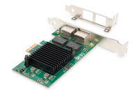 2 Port Gigabit Ethernet Netzwerkkarte, RJ45, PCI Express, Intel Chipsatz