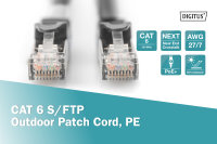 CAT 6 S/FTP Outdoor-Patchkabel, PE