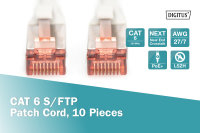 CAT 6 S/FTP Patchkabel, 10 Stück