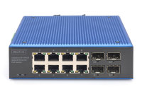 Industrieller 8+4 -Port Gigabit  Ethernet PoE Switch