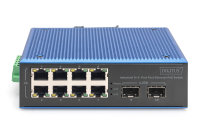 Industrial 8+2 -Port Fast Ethernet PoE Switch