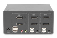 KVM-Switch, 2 Port, Dual Display, 4K, DisplayPort®