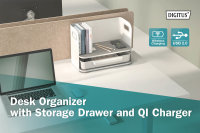 Desktop Organizer mit Qi-Ladegerät