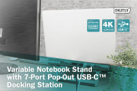 Variabler Notebookständer mit 7-Port Pop-Out USB-C™ Docking Station