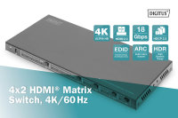 4x2 HDMI Matrix Switch, 4K/60Hz