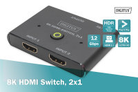 8K HDMI Switch, 2x1