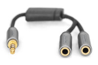 Audio Headset Adapter, 3,5 mm Klinke auf 2x 3,5 mm Buchse