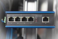 4 Port Gigabit Netzwerk PoE Switch, Industrial, Unmanaged, 1 RJ45 Uplink