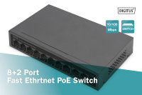 8- Port Fast Ethernet PoE Netzwerkswitch, Desktop, unmanaged, 60 W, af/at