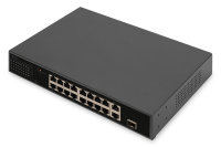 16-Port Fast Ethernet PoE Netzwerkswitch, 19 Zoll,...