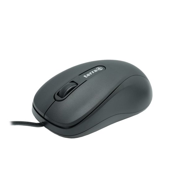 TERRA Mouse 1500 Corded Usb Black 3 Tasten, Symmetrisch, Mit Kabel, 1,80 M
