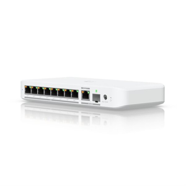 Ubiquiti Switch Unifi 8Xrj45 2.5Gbit Poe++/10G Rj45/Sfp+ (Ohne Netzteil) Powered By Poe+/Poe++/Poe+++ Or Psu, Fanless