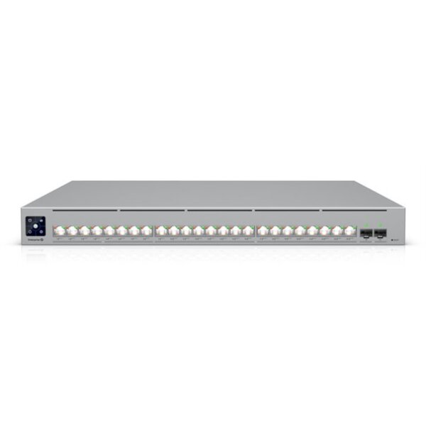 Ubiquiti Switch Unifi 8X2.5G Rj45/16X10G Rj45/2Xsfp28 Managed Poe+++ 1050W 19" Rack-Mountable, 1,3" Touchscreen