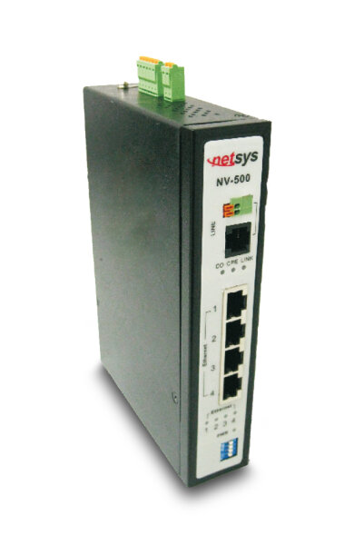 Netsys NV-500 4-Port VDSL2 Industrie CO/CPE Konverter